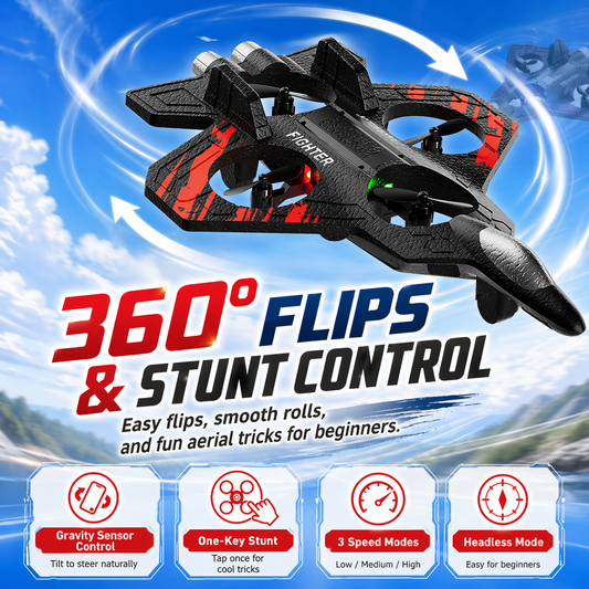 🔥BVJ® Foam RC Stunt Plane🛩️-Capable of 360° flips and stunt rolls🎉