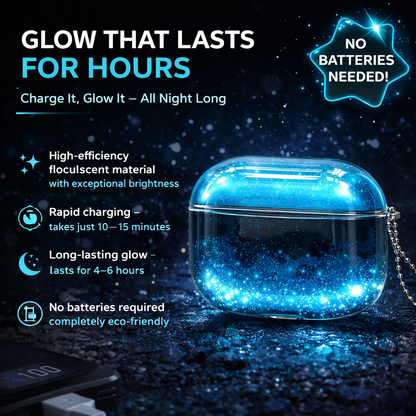 ✨ REBYIPO® Glow-in-the-Dark Liquid Glitter Headphone Case for AirPods 1/2/3/4 & Pro