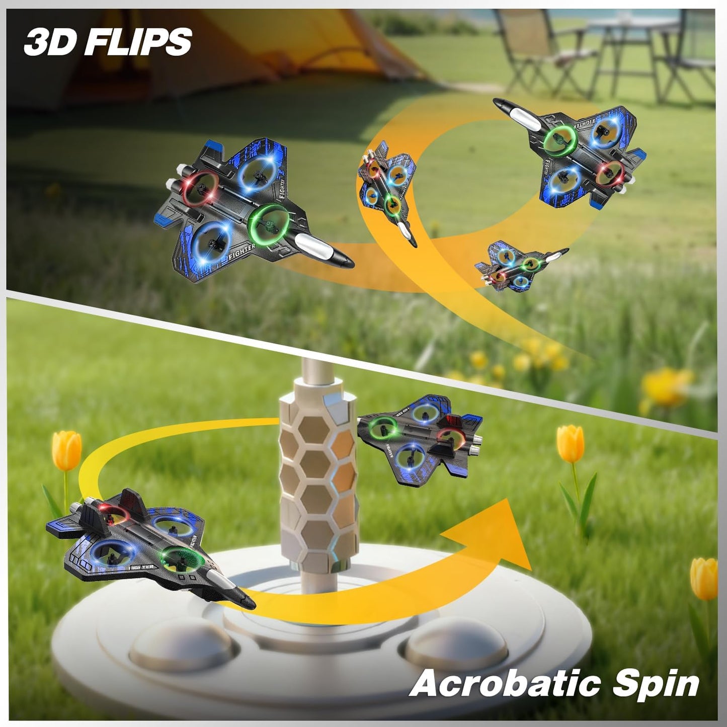 🔥BVJ® Foam RC Stunt Plane🛩️-Capable of 360° flips and stunt rolls🎉