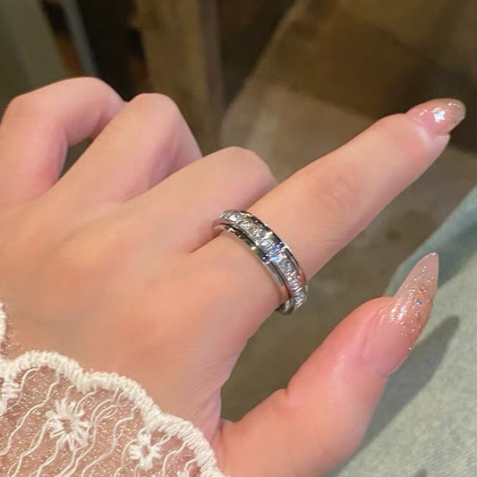 💎💎 Billhol® Stressverminderende ring| met glinsterende zirkonium stenen｜Simple and versatile｜perfect for everyday wear