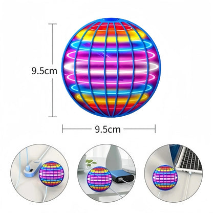 🌐  Flying Boomerang 𝐔𝐅𝐎 Spinner – Hand-Controlled 360° LED Hover Ball