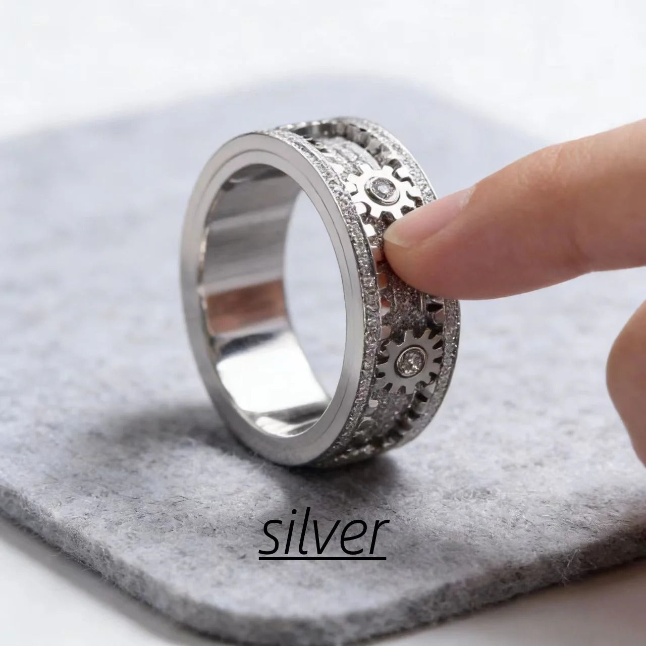 💎💎 Billhol® Stressverminderende ring| met glinsterende zirkonium stenen｜Simple and versatile｜perfect for everyday wear