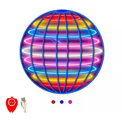 🌐  Flying Boomerang 𝐔𝐅𝐎 Spinner – Hand-Controlled 360° LED Hover Ball