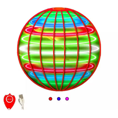 🌐  Flying Boomerang 𝐔𝐅𝐎 Spinner – Hand-Controlled 360° LED Hover Ball