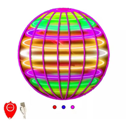 🌐  Flying Boomerang 𝐔𝐅𝐎 Spinner – Hand-Controlled 360° LED Hover Ball